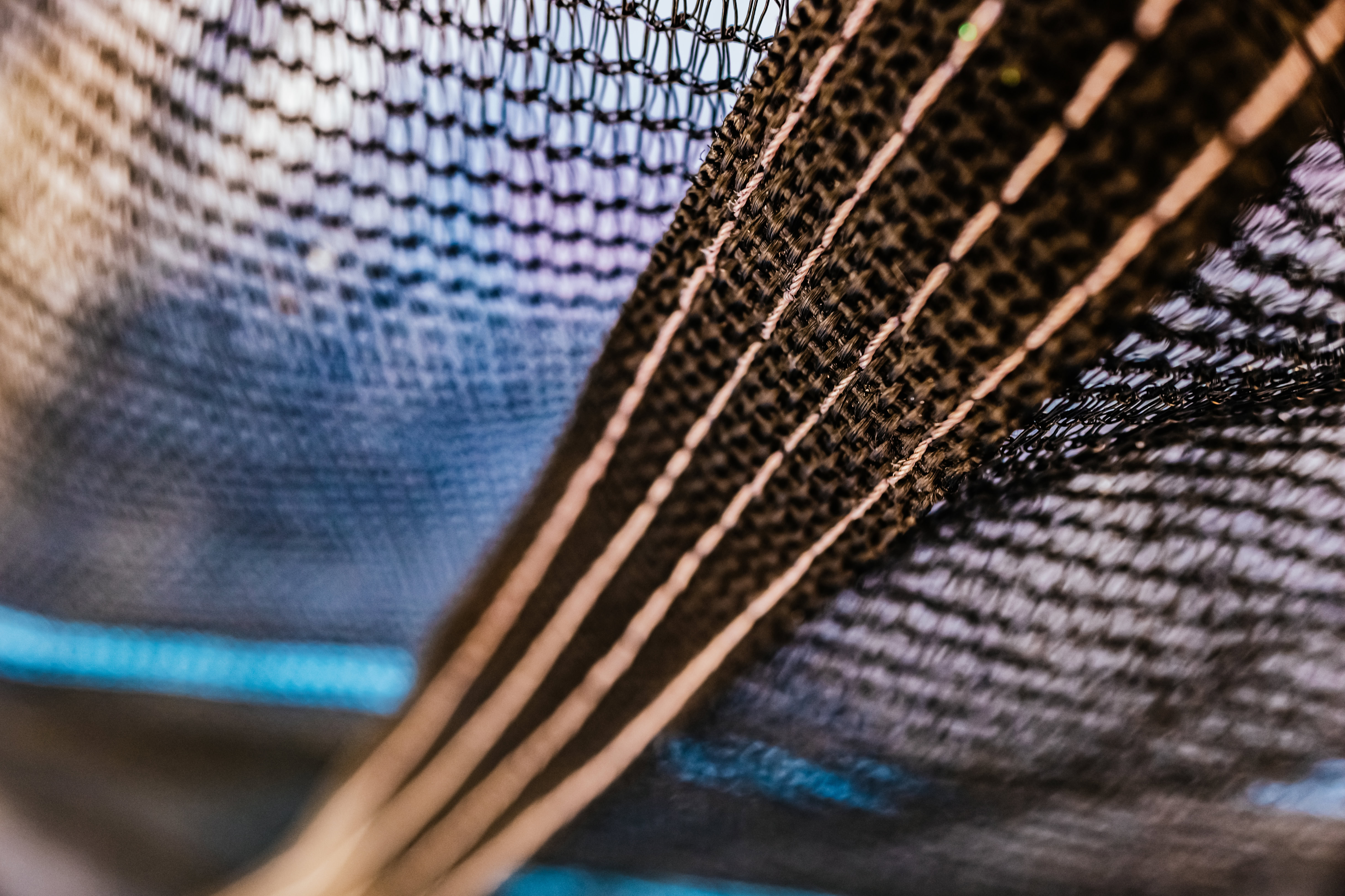 close up picture of mesh netting
